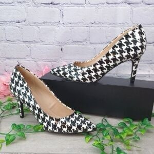 Alfani Jeules Black and White Houndstooth Pumps Sz 8 BNWB